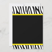 Zebra gele drukcabine Babydouches Kaart (Achterkant)