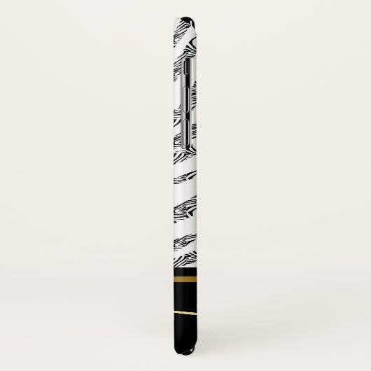 Zebra Gemonogrammeerde Waterverf Case-Mate iPhone Case (Achterkant/links)