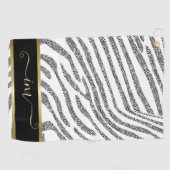 Zebra Gemonogrammeerde Waterverf Golfhanddoek (Horizontaal)