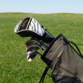 Zebra Gemonogrammeerde Waterverf Golfheadcover (Insitu)