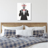 Zebra Gentleman Canvas Afdruk (Insitu (Slaapkamer))