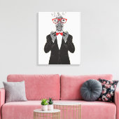 Zebra Gentleman Canvas Afdruk (Insitu (Woonkamer))