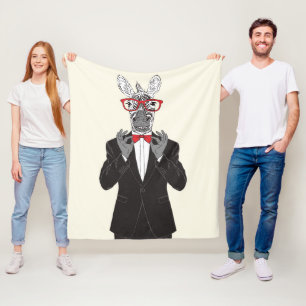 Zebra Gentleman Fleece Deken