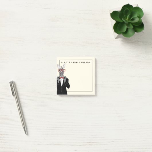 Zebra Gentleman | Jouw namen toevoegen Post-it® Notes (Kantoor)