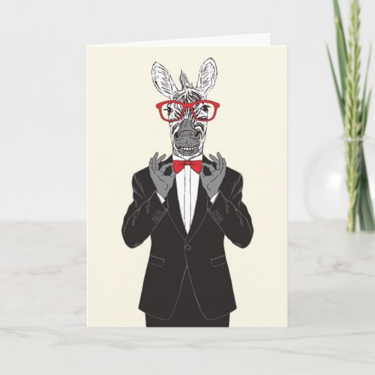 Zebra Gentleman Kaart (Voorkant)