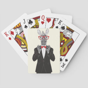 Zebra Gentleman Pokerkaarten