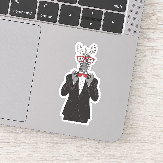 Zebra Gentleman Sticker (Detail)