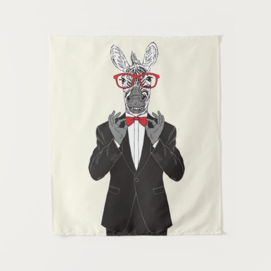 Zebra Gentleman Wandkleed (Voorkant)