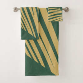 Zebra Geometrisch cyaan & beige Bad Handdoek