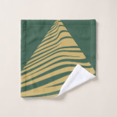 Zebra Geometrisch cyaan & beige Bad Handdoek (Wasdoekje)