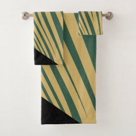 Zebra Geometrisch cyaan, zwart & beige Bad Handdoek