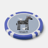 Zebra Gepersonaliseerd Poker Chips (Enkel)
