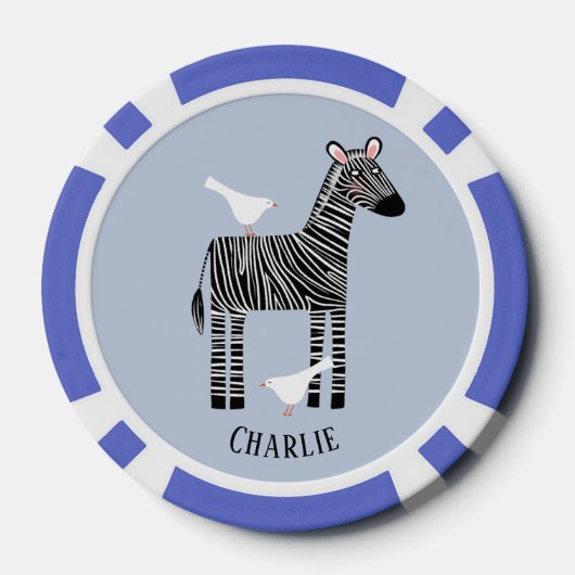 Zebra Gepersonaliseerd Poker Chips (Achterkant)