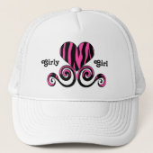 Zebra gestreepte hart trucker pet (Voorkant)