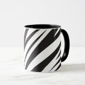 Zebra gestreepte Mok voor patroonkoffie (Voorkant rechts)