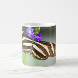 Zebra gestreepte vlinder koffiemok