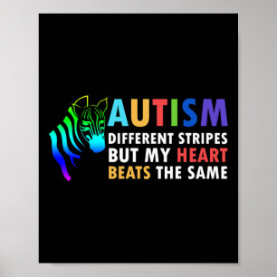 Zebra Gezegde Inspirerend Autisme Poster