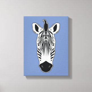 Zebra Gezicht Canvas Afdruk