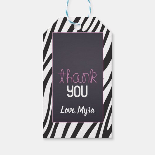Zebra Gift Label Cadeaulabel (Voorkant)
