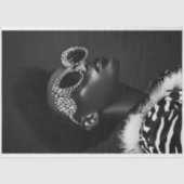 Zebra Glam Rock Star Decoupage Tissuepapier (Voorkant)