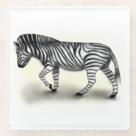 "Zebra" Glazen Onderzetter