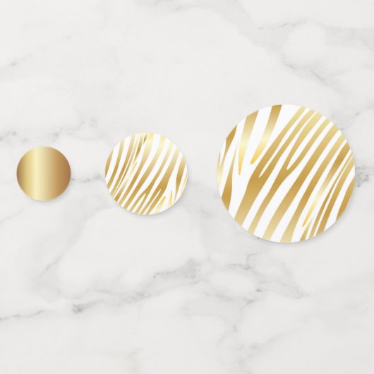 Zebra Gold Stripes Pattern Trendy Design Confetti (Achterkanten)