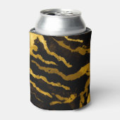 Zebra Gold Tie Dye Pattern Blikjeskoeler (Blikje Voorkant)