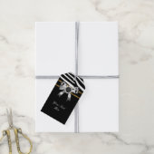 Zebra Goud Zwart Wit Parel Cadeaulabel (Met Touw)