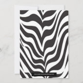 Zebra Graduation Invitation noir et blanc (Dos)