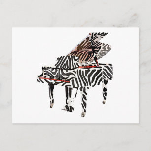 Zebra Grand Piano ~ Briefkaart / Uitnodigingen