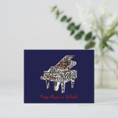Zebra Grand Piano ~ Carte postale / Invitation (Debout devant)
