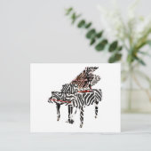 Zebra Grand Piano ~ Carte postale / Invitations (Debout devant)
