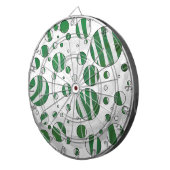 Zebra Green and White Polka Dot Dartbord (Voorkant Rechts)