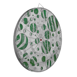 Zebra Green and White Polka Dot Dartbord