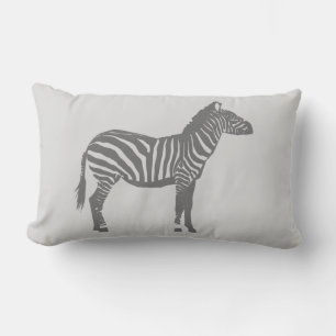 Zebra - Grijze/grijze schaduwen Kussen