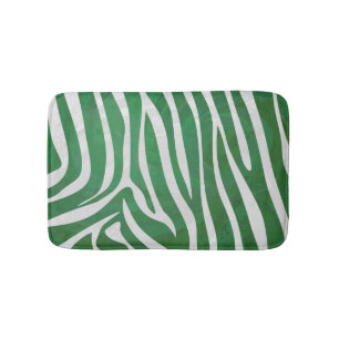 Zebra Groen en wit afdrukken Badmat