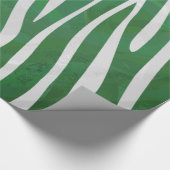 Zebra Groen en wit afdrukken Cadeaupapier (Hoek)