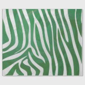 Zebra Groen en wit afdrukken Cadeaupapier (Vlak)