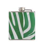 Zebra Groen en wit afdrukken Heupfles (Achterkant)