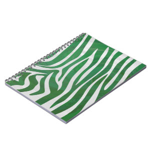 Zebra Groen en wit afdrukken Notitieboek