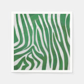 Zebra Groen en wit afdrukken Servetten (Voorkant)