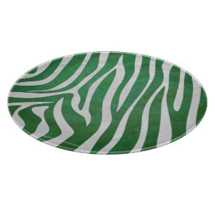Zebra Groen en wit afdrukken Snijplank