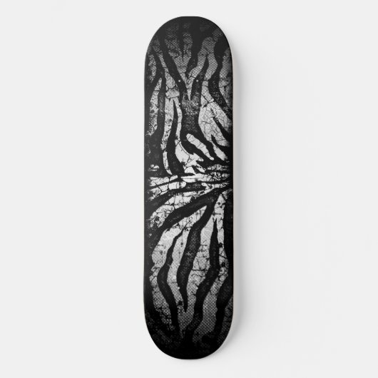 Zebra Grunge Skateboard Deck (Voorkant)