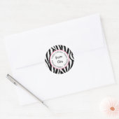 Zebra Happy Birthday naar/van stickers (Envelop)
