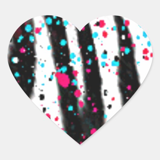 Zebra Hart Sticker (Voorkant)