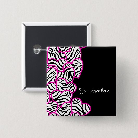 Zebra harten Button (Voorkant /achterkant)