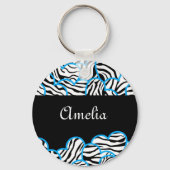 Zebra harten sleutelhanger (Voorkant)