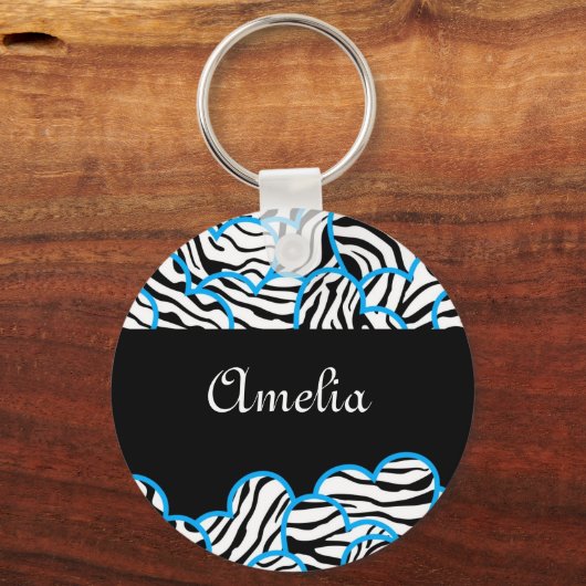 Zebra harten sleutelhanger (Voorkant)