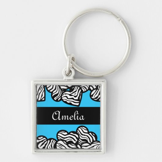 Zebra harten Sleutelhanger (Voorkant)