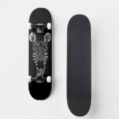 Zebra Head Black Skateboard (Voorkant)